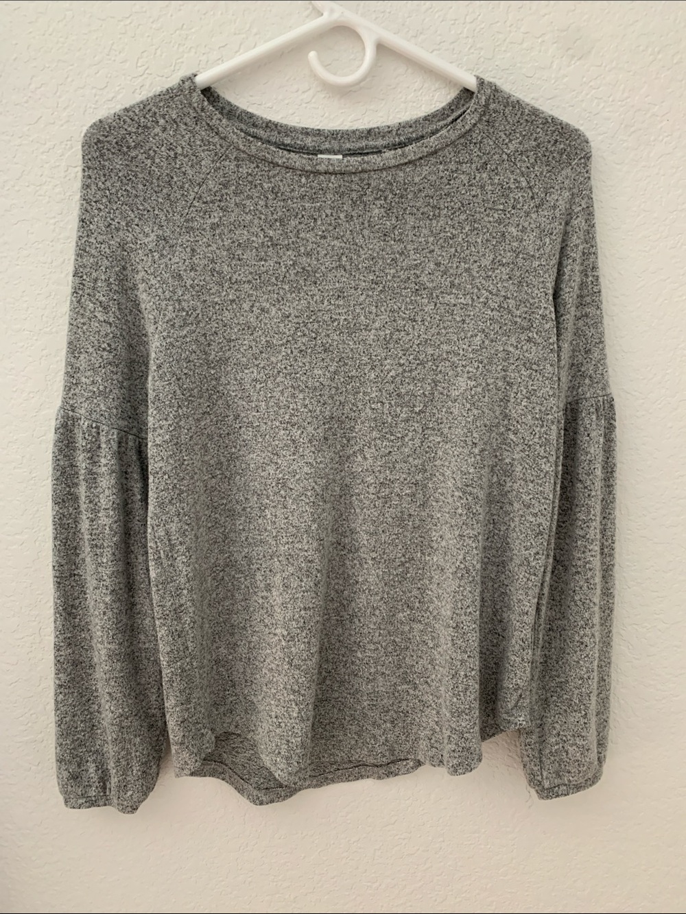 Bubble sleeve -Gray sweater shirt